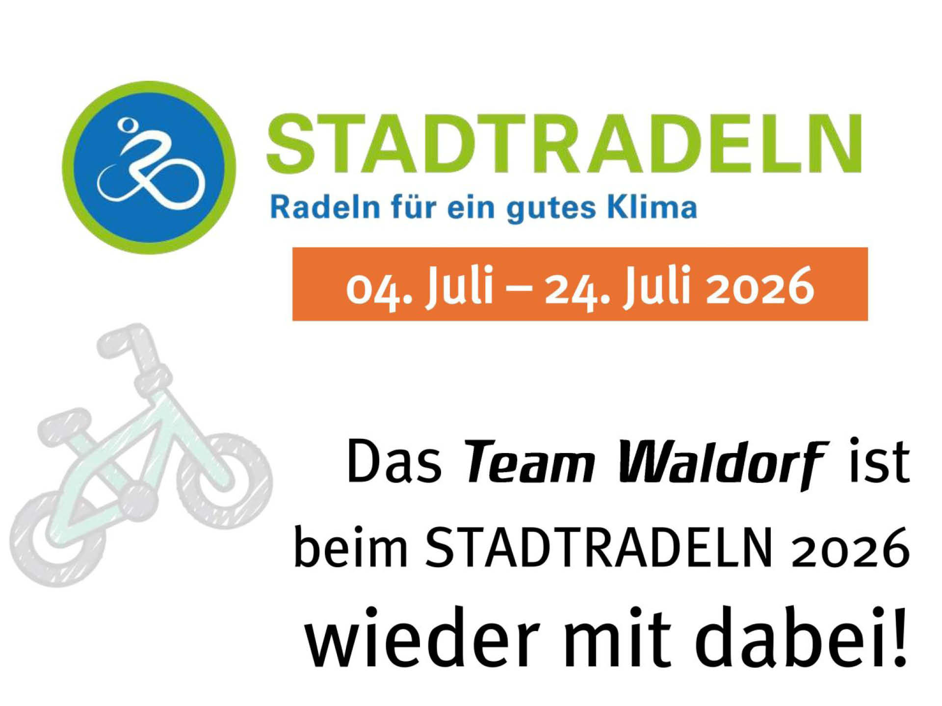 „Team Waldorf“ beim STADTRADELN 2026
